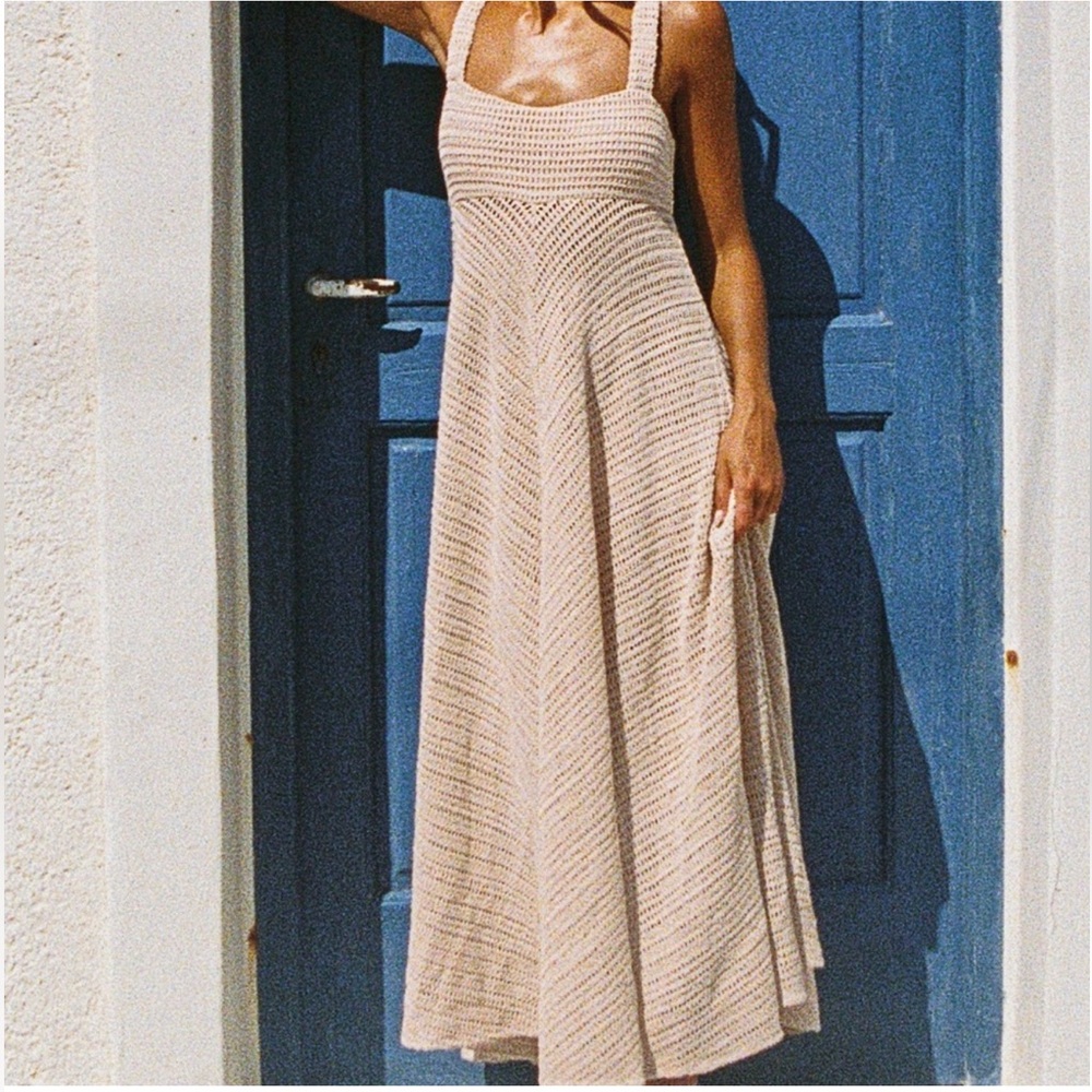 Mister Zimi Cream Knit Maxi Dress
